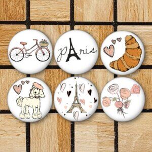 Paris Eiffel Tower Fridge Magnets Set Of 6 Metal Magnets For Home Office Kitchen